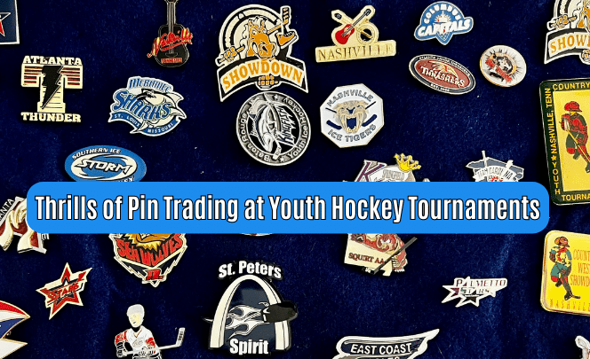 Youth Hockey Pin Trading Pins from Nashville and Washington D.C., teams from around the country